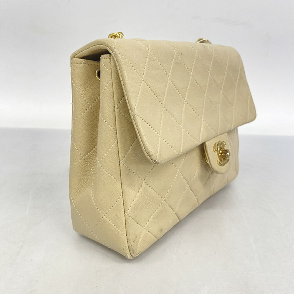 CHANEL Shoulder Bag Matelasse Chain Lambskin Beige Ladies - Picture 2 of 10